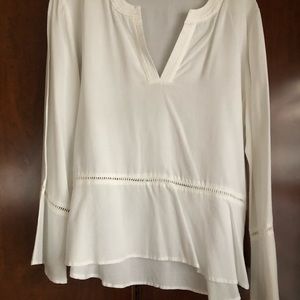 Cloth & Stone cotton blouse. Stitch detailing.